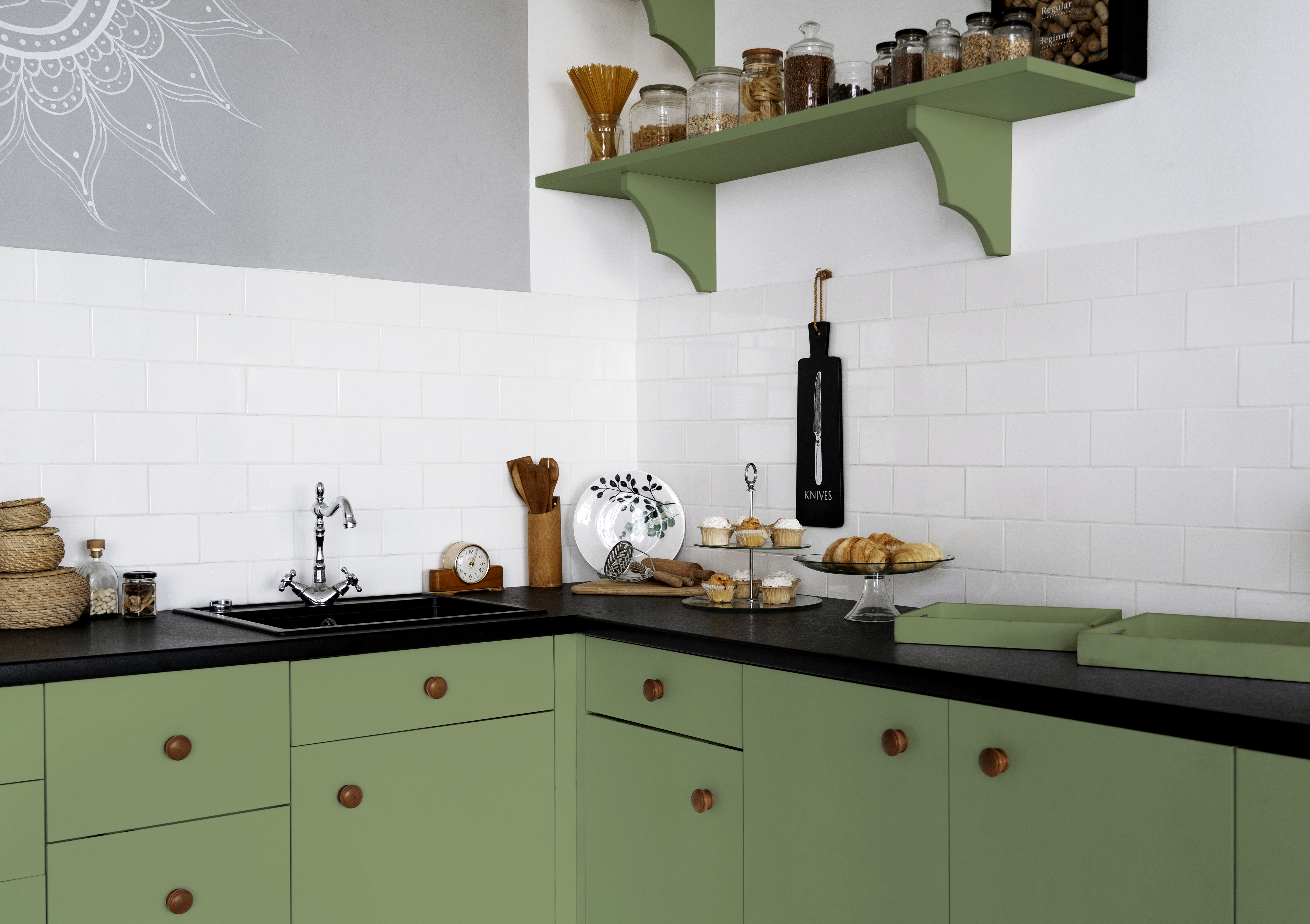 view-beautifully-decorated-green-kitchen